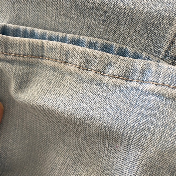 Overall denim light blue ripped jeans - Picture 4 of 7